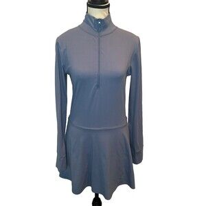 AS Revival BLUE Long Sleeve Athletic Golf Tennis Dress Stretchy Zipper Shorts XL